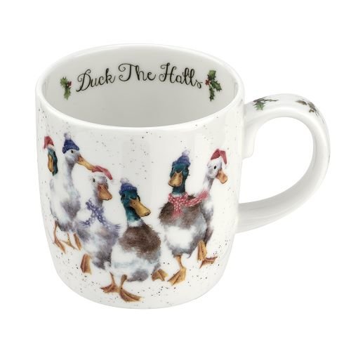 Wrendale_Designs_Kerst_mok_Eenden_Duck_the_Halls_Mug