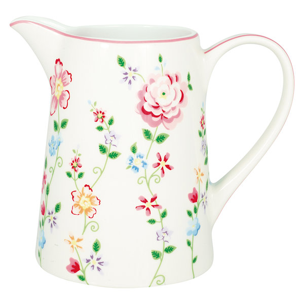 GreenGate_Jug_Milchkanne_Krug_Columbine_white_www.sfeerscent.n