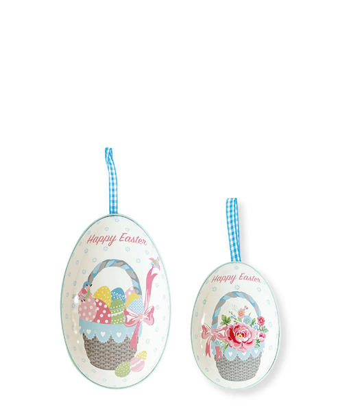 GreenGate Decoratie paas ei Alma white set of 2