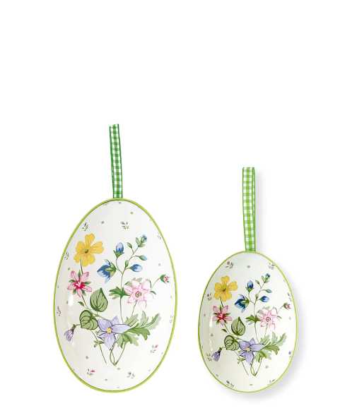 GreenGate Decoratie paas ei Karolina white set of 2