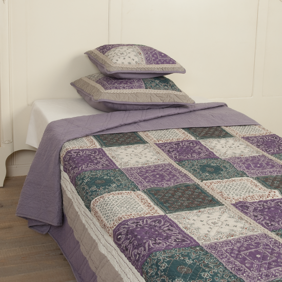 Clayre&amp;Eef | Bedsprei | 140*220 cm | aubergine