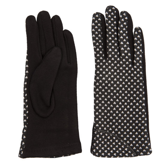 Clayre&amp;Eef - Juleeze| Dames Handschoenen | Cute Hearts| zwart