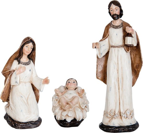 Clayre&amp;Eef  | Kerstgroep Heilige Familie | 31 cm| Poly Resin