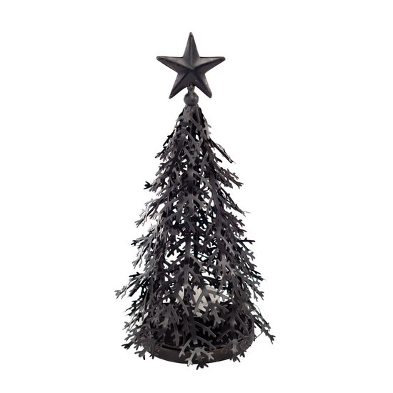 Decoratie_Kerstboom_theelichthouder_Zwart_Metaal_Barrie