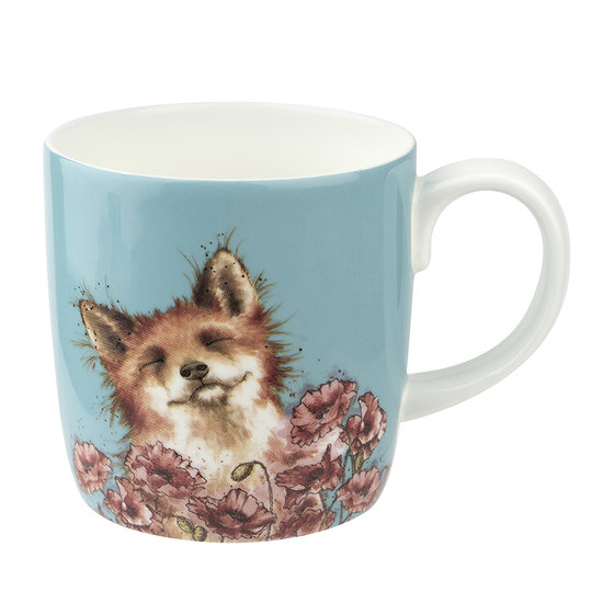 Wrendale_Designs_Fox_Poppy_field_Mug_Large