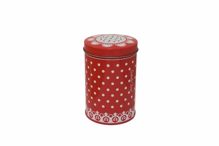 Isabelle_Rose_Suiker_strooier_rood_polkadot