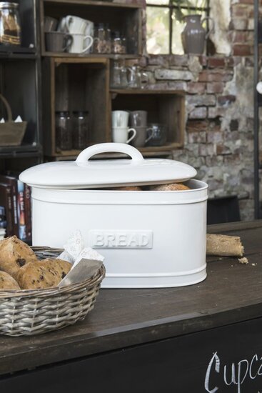  Bread bin Oval White | IBLaursen