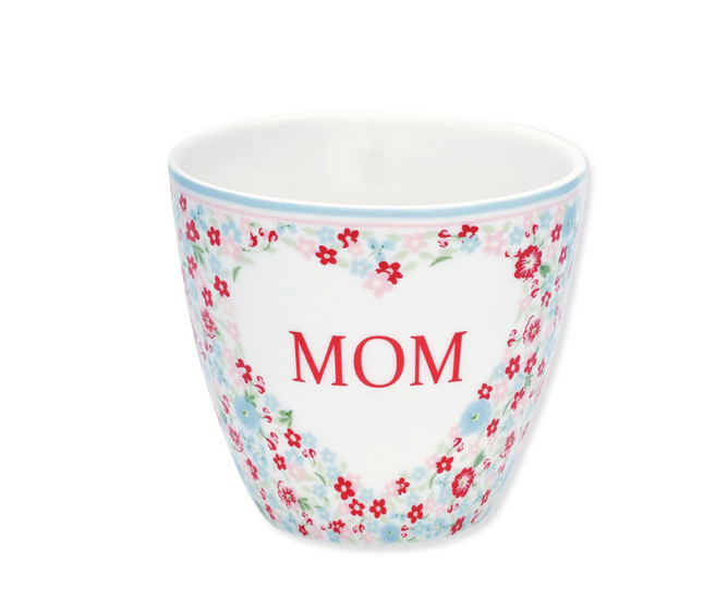 GreenGate Beker (Latte Cup) Alma Mom white