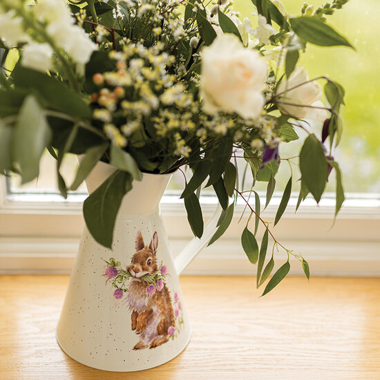 Wrendale_Designs_Flower_Jug_Rabbit_Head_Clover_Heals_www_sfeerscent_nl