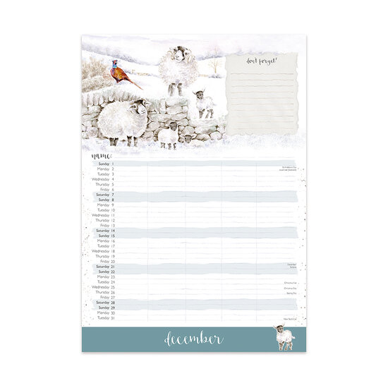 Wrendale_Designs_Family_Calendar_2024_The_Country_Set_Country_Animal_www.sfeerscent.nl