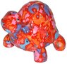 Pomme-Pidou Spaarpot Schildpad Quickie rood met dieren