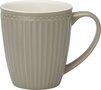 GreenGate Mok / Mug Alice Warm Grey H: 9,5 cm