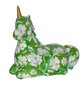 Pomme-Pidou spaarpot Unicorn-Eenhoorn Annabel groen met witte bloemen
