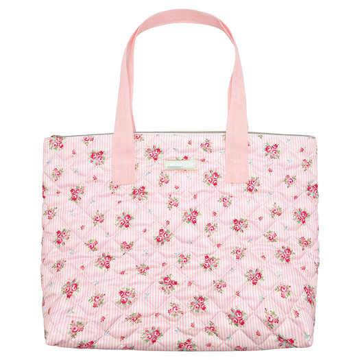 GreenGate Shopper / Bag Abigail stripe pale pink small 32x10x38cm ...