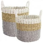Bastion Collections Storage Basket / Opbergmand Raffia set/2