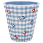 GreenGate_Melamine_Mok_Mug_Viola_Check_Pale_Blue GreenGate_Melamine_Mok_Mug_Viola_Check_Pale_Blue