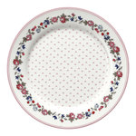 GreenGate Kinder Bord / Kids plate Ruby petit white D:20cm