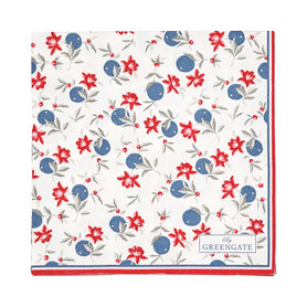 GreenGate Papieren Servet / Paper Napkin Helena White small 20pcs GreenGate Papieren Servet / Paper Napkin Helena White small 20pcs
