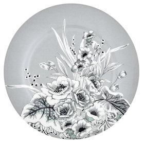 GreenGate Stoneware Plate Felicity Grey D: 20,5cm GreenGate Stoneware Plate Felicity Grey D: 20,5cm