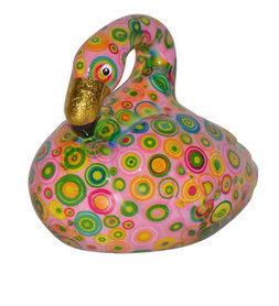 Pomme-Pidou Spaarpot Flamingo Lilly Roze met Rondjes Pomme-Pidou Spaarpot Flamingo Lilly Roze met Rondjes