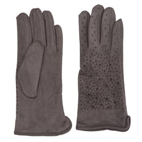 Clayre&Eef - Juleeze| Dames Handschoenen | Luxury | grijs met glitter