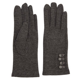 Clayre&Eef - Juleeze| Dames Handschoenen | Small Buttons| grijs 
