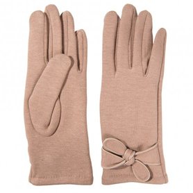 Dames Handschoenen | Trendy Bow| camel | Juleeze by Clayre & Eef