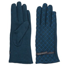 Clayre&Eef - Juleeze| Dames Handschoenen | Stittchen Pattern| blauw