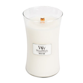 WoodWick® White Teak Geurkaars Large  WoodWick® White Teak Geurkaars Large
