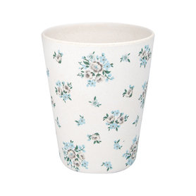 GreenGate Bamboe Beker / Bamboo Cup Nicoline Beige H: 9,5cm