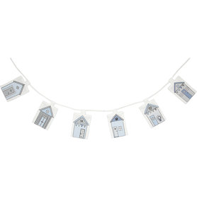 GreenGate Kinderkamer decoratie guirlande / Flag garlande Ellison pale blue GreenGate Kinderkamer decoratie guirlande / Flag garlande Ellison pale blue