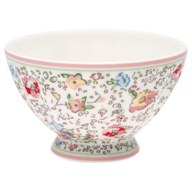 GreenGate Cereal Schaaltje / French bowl medium Vivianne White D:10cm GreenGate Cereal Schaaltje / French bowl medium Vivianne White D:10cm