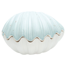 GreenGate Juwelendoosje / Jewelry box Conch Pale Blue small H:10cm
