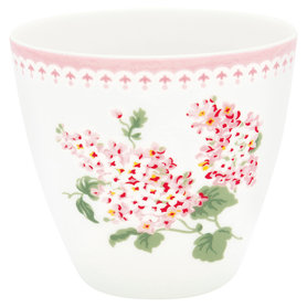 GreenGate Mokje / Latte cup Luna White H: 9cm GreenGate Mokje / Latte cup Luna White H: 9cm