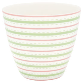 GreenGate Mokje / Latte cup Sari White H: 9cm GreenGate Mokje / Latte cup Sari White H: 9cm