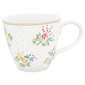GreenGate Mok / Mug Mira White H: 9cm GreenGate Mok / Mug Mira White H: 9cm