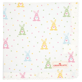 GreenGate Paas Servet / Eastern Napkin Bonnie White 40x40cm