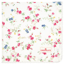 GreenGate Servet / Napkin Ottilia White 40x40cm GreenGate Servet / Napkin Ottilia White 40x40cm