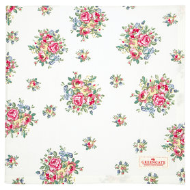 GreenGate Tafelkleed / Tablecloth Franka White 150x150cm GreenGate Tafelkleed / Tablecloth Franka White 150x150cm