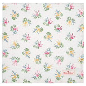 GreenGate Tafelkleed / Tablecloth Mira White 150x150cm GreenGate Tafelkleed / Tablecloth Mira White 150x150cm