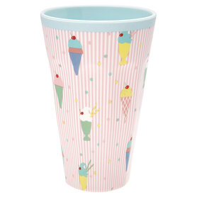 GreenGate Melamine Beker Tall cup Isa Pale Pink H:14cm