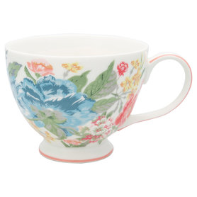 GreenGate Theekop / Tea Cup Adele White H: 9,5cm GreenGate Theekop / Tea Cup Adele White H: 9,5cm