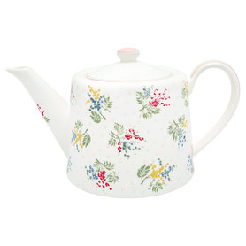 GreenGate Theepot / Teapot Mira white H 15,5 cm GreenGate Theepot / Teapot Mira white H 15,5 cm