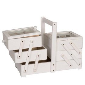Clayre & Eef  | Naaidoos | 36*19*28 cm| Wit Hout