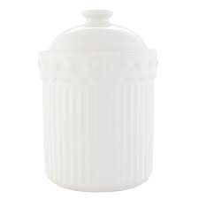 Clayre & Eef |Lagertopf  | Ø15*21cm	|Weiß