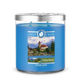 Goose Creek Switzerland Swiss Alps World Traveler 2 Wick 453 gram ( Daglichtverkleuring)