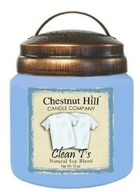 CHESTNUT HILL Candles Geurkaars met 2 lonten CLEAN T`S 450g  CHESTNUT HILL Candles Geurkaars met 2 lonten CLEAN T`S 450g