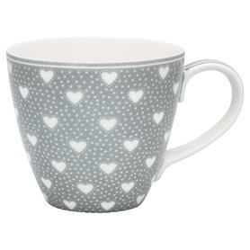 GreenGate Mok / Mug Penny Grey H: 9cm GreenGate Mok / Mug Penny Grey H: 9cm