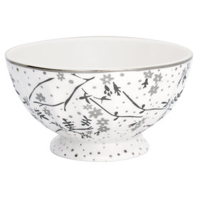 GreenGate Cereal Schaaltje / French bowl xlarge Amira White D:13,5cm GreenGate Cereal Schaaltje / French bowl xlarge Amira White D:13,5cm