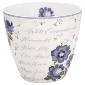 GreenGate Mokje / Latte cup Beatrice White H: 9cm GreenGate Mokje / Latte cup Beatrice White H: 9cm